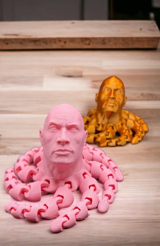 3D Printed Rocktopus, The Rock, Articulated Fidget, Octopus, Stress Relief Toy, Fidget Box, ADHD Toy, Anxiety Relief Aid (Gold)