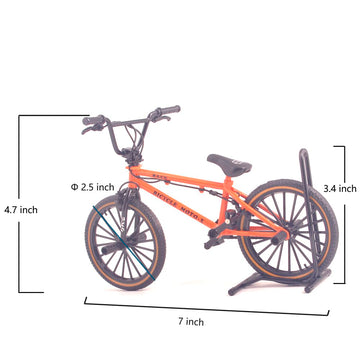 Ailejia Mini Diecast Finger Bike Extreme Sports Toy Bmx Finger Bicycle Toys Game Set For Kids And Adults, Metal Bike Model Collections Decoration (Bmx Red)
