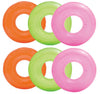 Intex Inflatable Swimming Pool Tube Raft (6-Pack) - Colorful PVC, Orange/Green/Pink