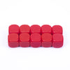 22MM Rounded Blank Six Sided Dice Lianshi Teaching Created Sesources Game Teaching Plastic Cubes Four Colors Choosable (10Pcs, R