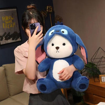 Storescent Baby Plushies, Blue Lovable Huggable Soft Toy, Hooded Plush Teddy Bear, Elegant Soft Plush Toy For Babies, Great Birt