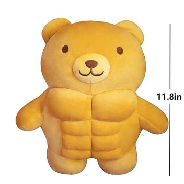 Arkdorz Muscle Teddy Bear Plush Toy,Kawaii Muscle Bear Stuffed Animal Soft Stuffed Bear For Kids Boys Girls