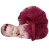 Fashion Unisex Newborn Girl Baby Outfits Photography Props Headdress Tutu Skirt (Red)