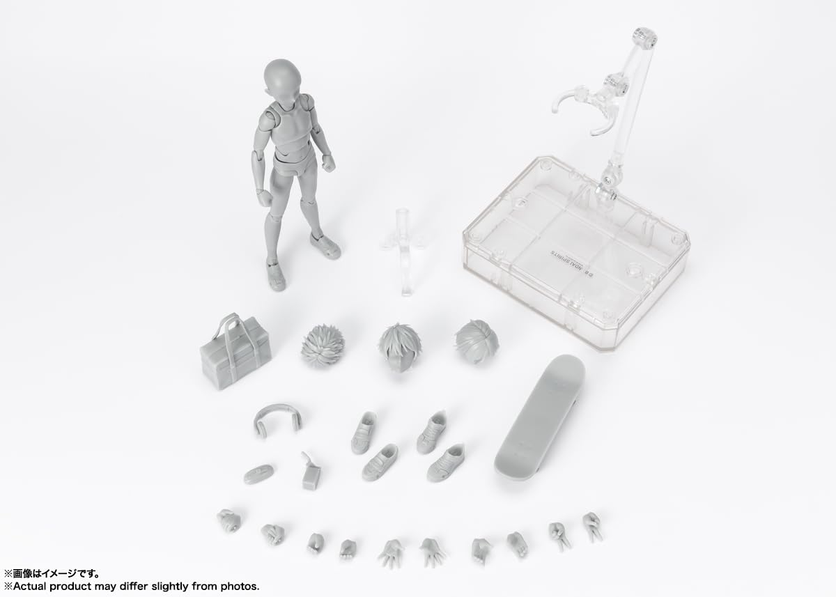 Tamashii Nations - Tamashii - Body-Kun -School Life- Edition Dx Set (Gray Color Ver.), Bandai Spirits S.H.Figuarts Action Figure