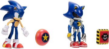 Sonic the Hedgehog Sonic 4 Action Figure 2 Pack - Modern Sonic & Modern Metal Sonic