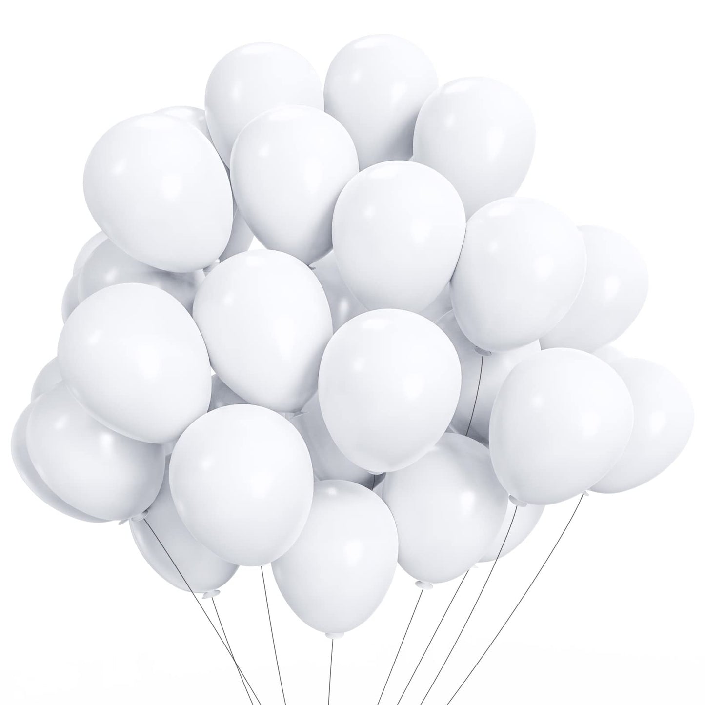 Kalor 5 Inch White Balloons,100 Pcs Matte Latex Balloons, White Party Balloons For Garland Arch,Happy Birthday Party, Baby Shower Decorations, Wedding Decorations