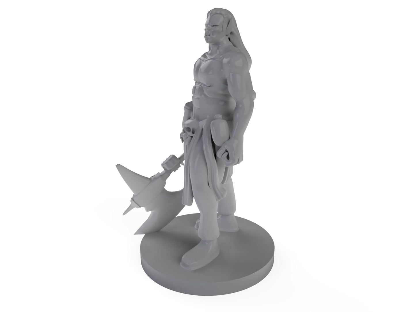 Half Orc Male Barbarian 2 Tabletop Dnd Gaming Miniature