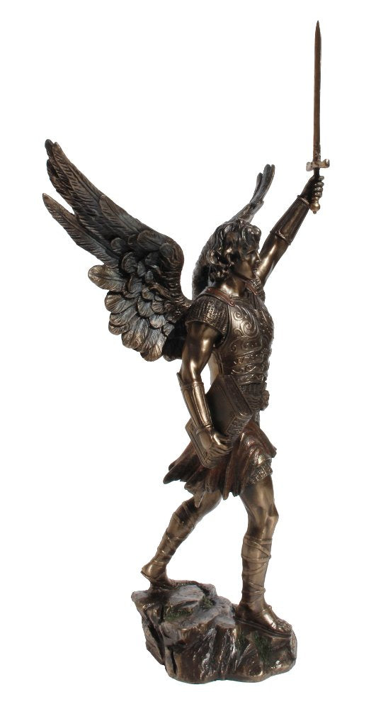 16.5 Inch Archangel - Saint Raguel Cold Cast Bronze Figurine
