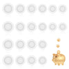 20 PCS Piggy Bank Stopper, 5 Sizes Rubber Saving Box Plug Rubber Saving Box Plug Round Piggy Bank Stopper Cover White Rubber Mon