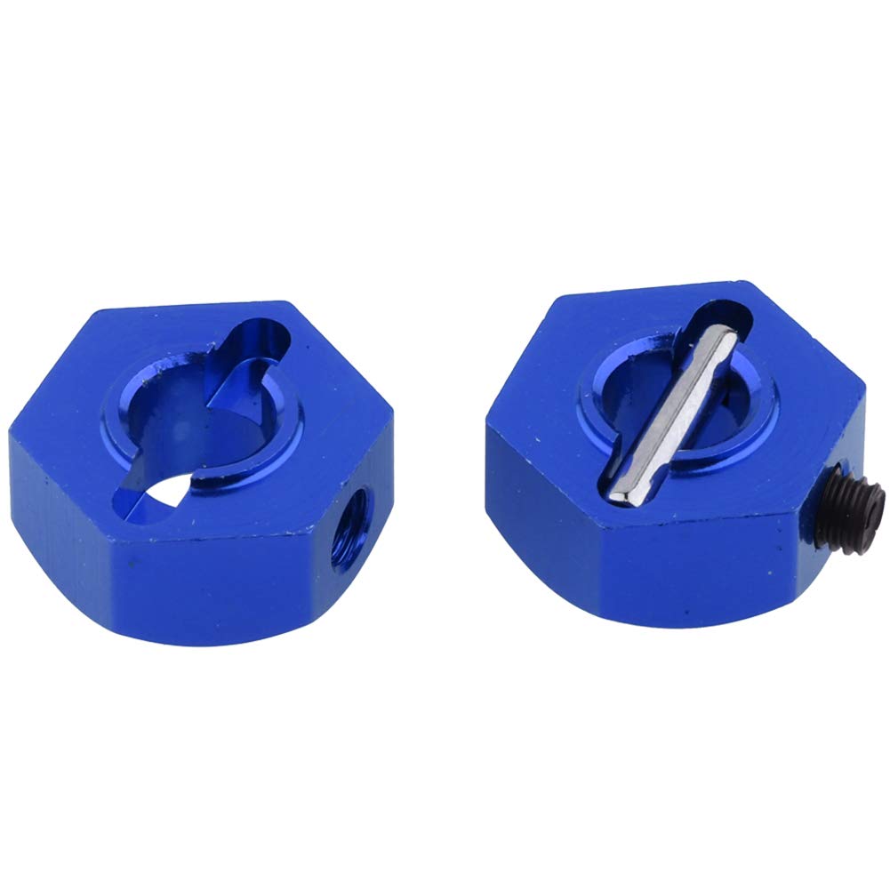 Hobbypark Aluminum 12mm Hex Wheel Hubs for Traxxas 1/10 2WD Slash, Rustler, Stampede,Hop-ups Replacement of Part 1654 3654 (4pcs