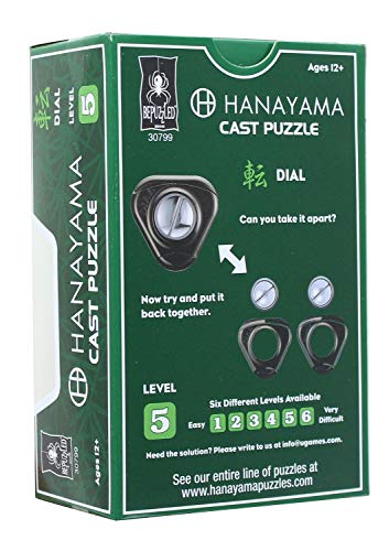 Bepuzzled | Dial Hanayama Metal Brainteaser Puzzle Mensa Rated Level 5, For Ages 12 And Up