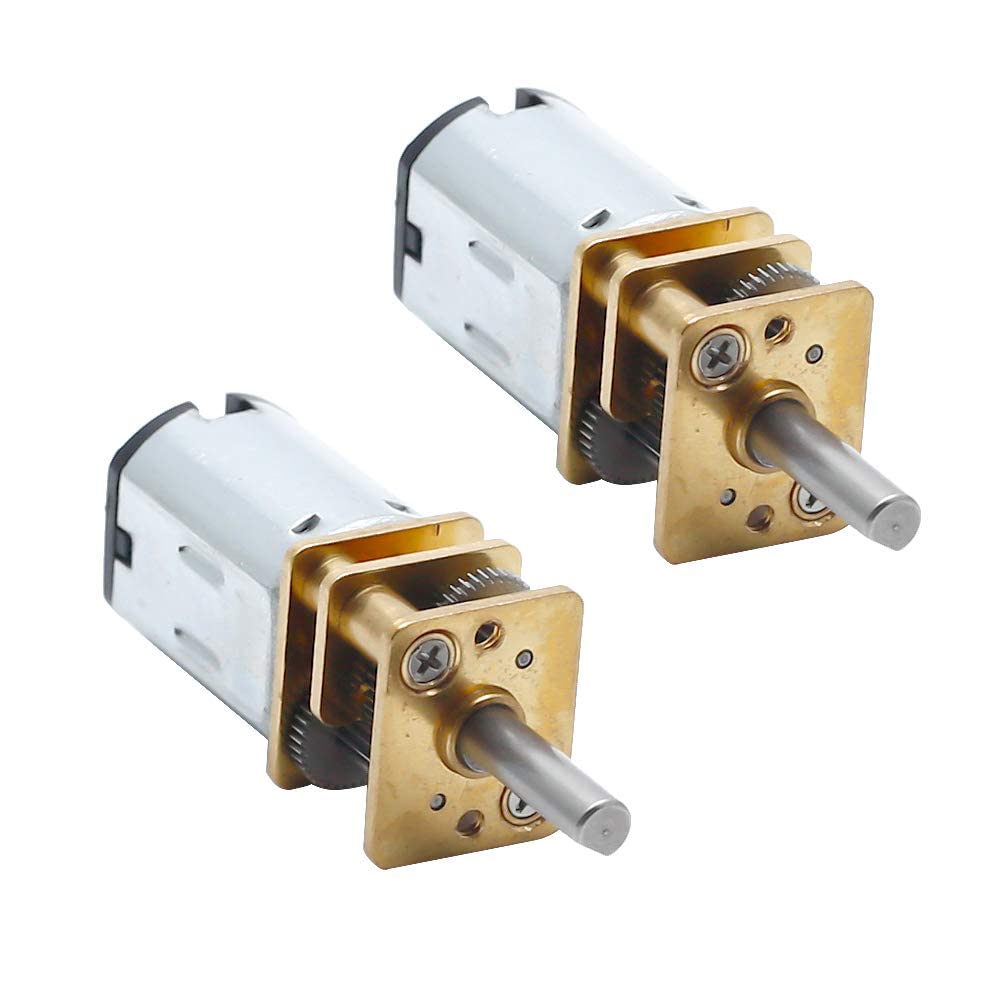 Augiimor 2Pcs Dc 6V 700Rpm Speed Reduction Motor N20 3Mm Shaft Mini Metal Gearwheel Gear Motor With Full Metal Gearbox Micro Mot