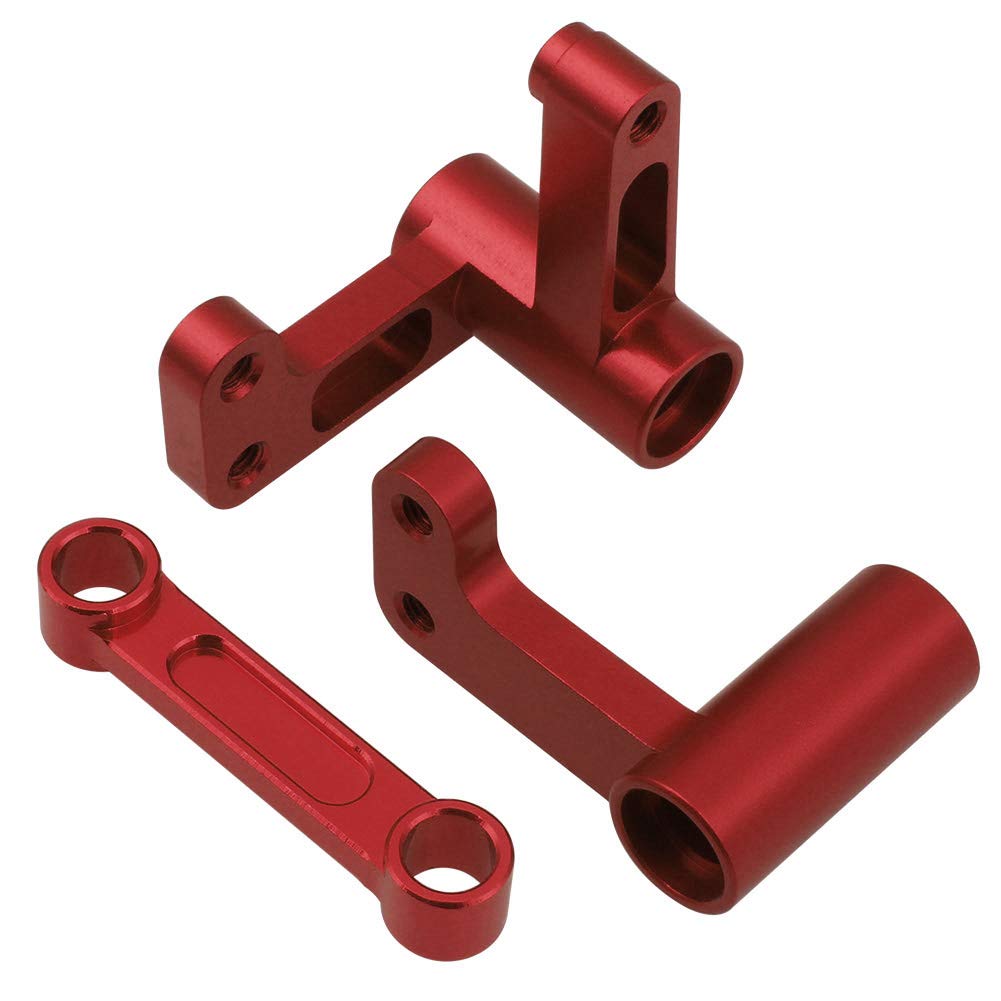 Hobbypark Aluminum Steering Bellcranks, Drag Link For 1/10 Traxxas Slash 2Wd / Rustler Vxl/Bandit, Replaces Part 3743 (Red)