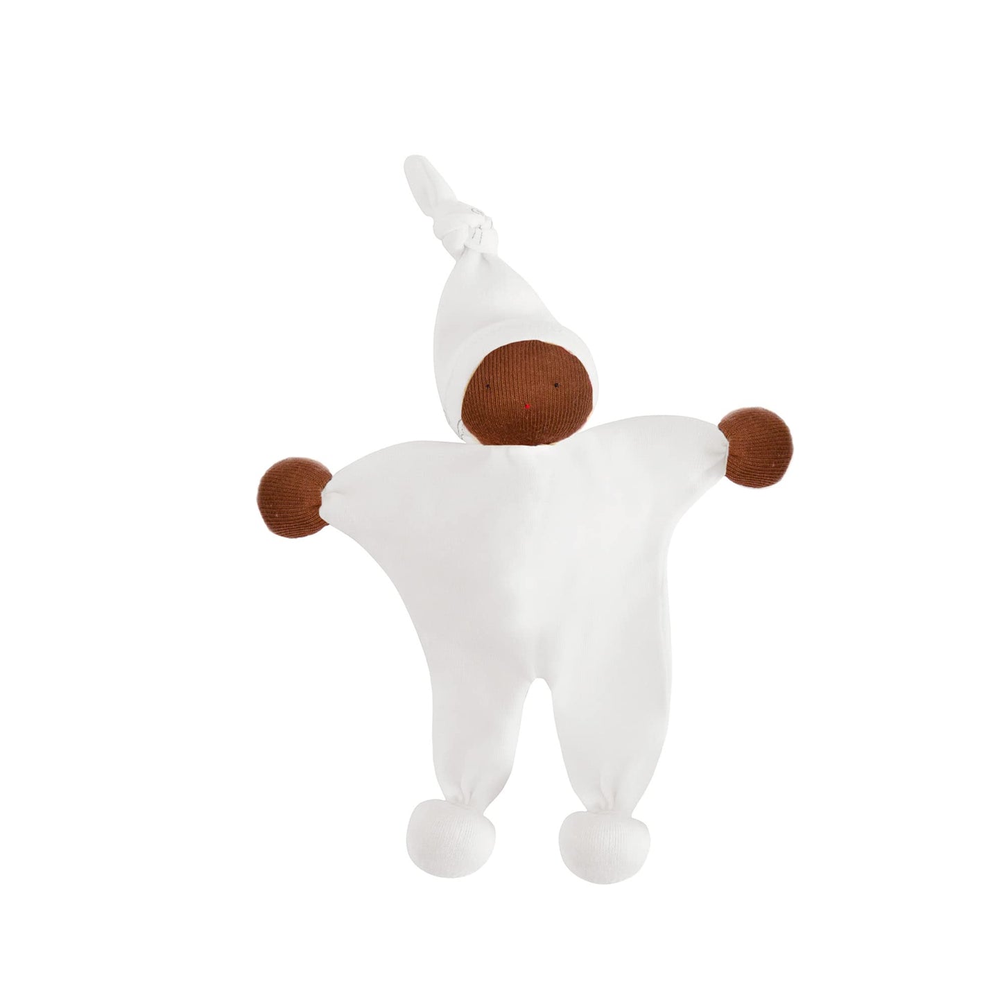 Under The Nile Organic Cotton African American Baby Buddy In Organic White, 8'' Tall