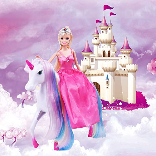 Bettina Magic Light Unicorn & Princess Doll, Unicorn Toys For Girls 3+, Unicorn Gifts For Christmas Birthday For Kids Aged 3 4 5 6 7 8