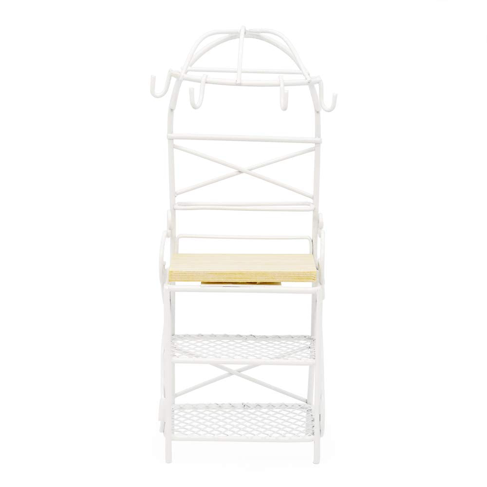 Odoria 1/12 Miniature Bakers Rack Dollhouse Kitchen Accessories, Black