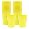 Blue Panda 25 Pack Yellow Plastic Stadium Cups - 16 Oz Bulk Yellow Reusable Plastic Cups For All Occasions & Celebrations