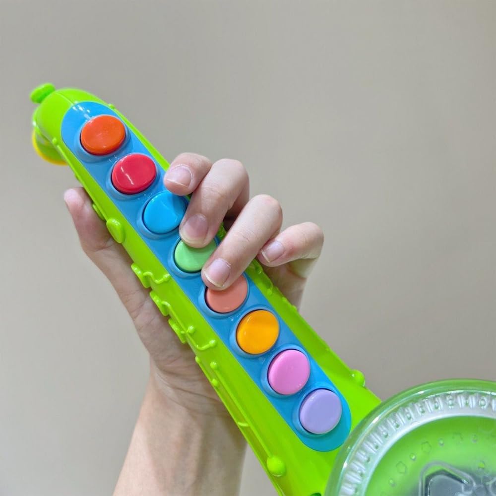 DUCHAOXIAN Toy Saxophone Toy Trumpet Clarinet Toy Saxaboom Kids Instruments with Light & Music Early Education Toy, for 3 4 5 6