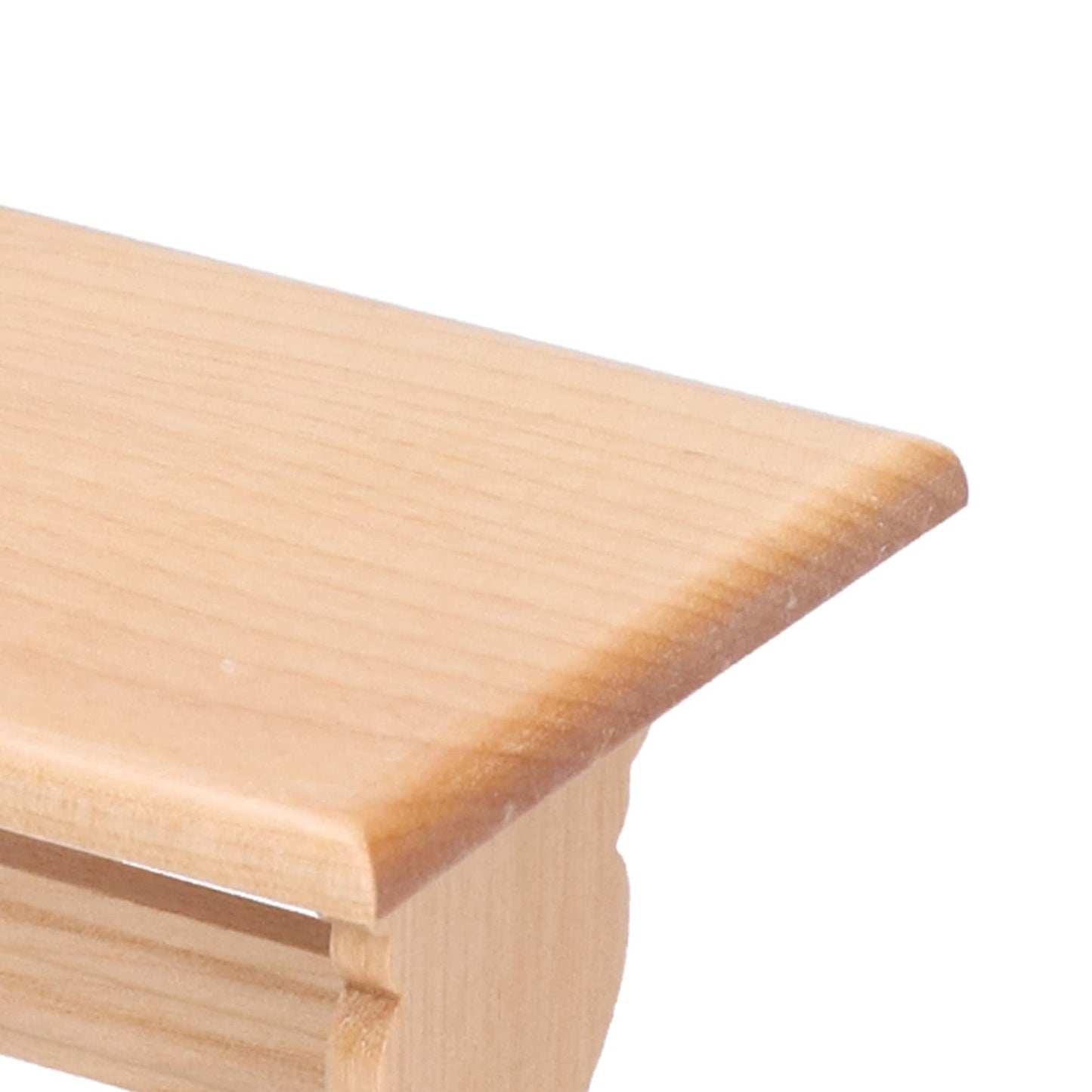 Dollhouse Wooden Table, 1:12 Doll House Mini Log Color Furniture Model Restaurant Long Table Bench(Wood Color)