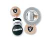 Babyfanatic Wood Rattle 2 Pack - Nfl Las Vegas Raiders - Officially Licensed Baby Toy Set