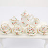 Nw 1 Set 15 Pieces 1:12 Ceramics Tea Cup Set Lovely Dollhouse Decoration Set Dollhouse Kitchen Accessories(#1)