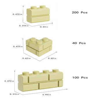 Newbeoding Classic Building Bricks, 340 Pcs Masonry Profile Bricks Wall Bricks Blocks, Compatible With Major Brands Parts And Pi