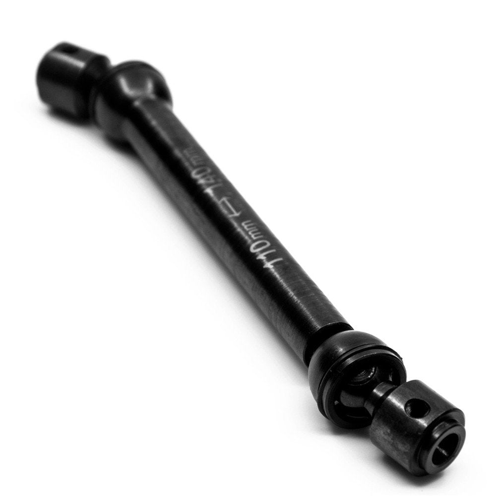 Que-T 2 Pcs Steel 110Mm-140Mm Drive Shafts For 1/10 Axial Wraith/Scx10/Dingo/D90 Rc Crawler Car (110Mm-140Mm)