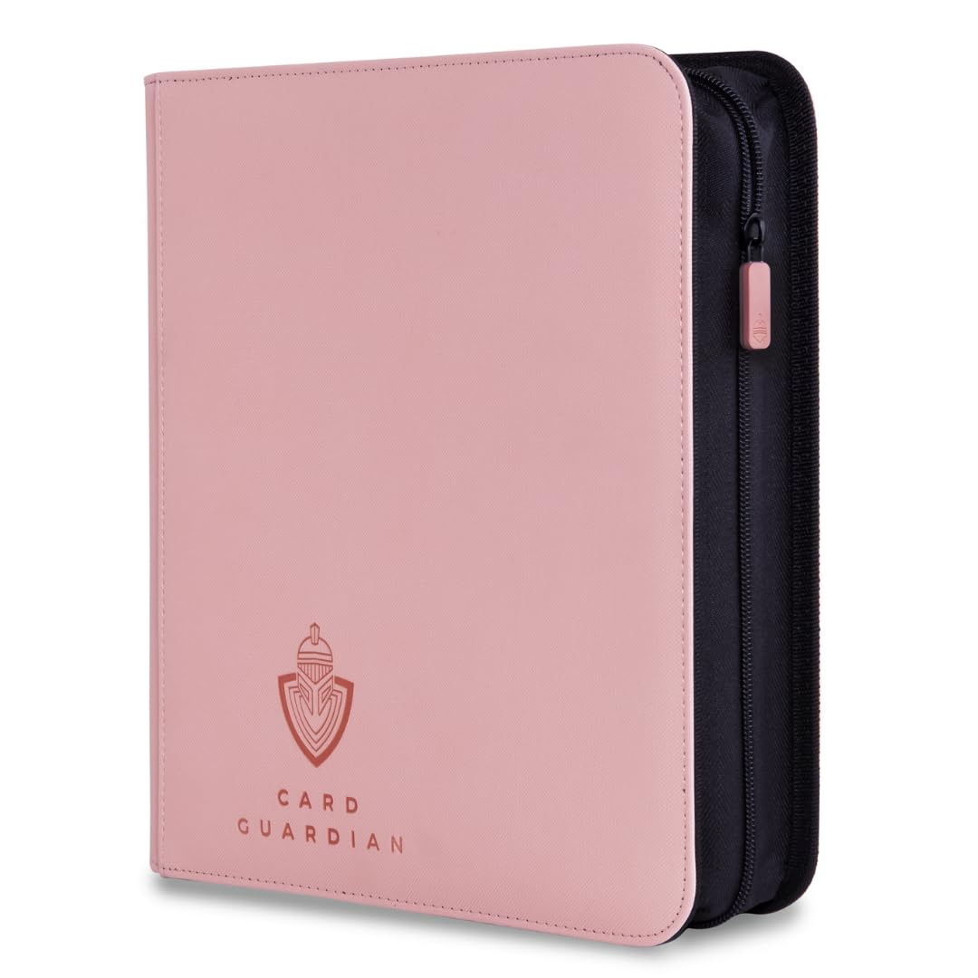 Card Guardian - Toploader 4 Pocket Premium Binder With Zipper For 160 Cards - Side Loaded Pockets - Compatible With Sports And T