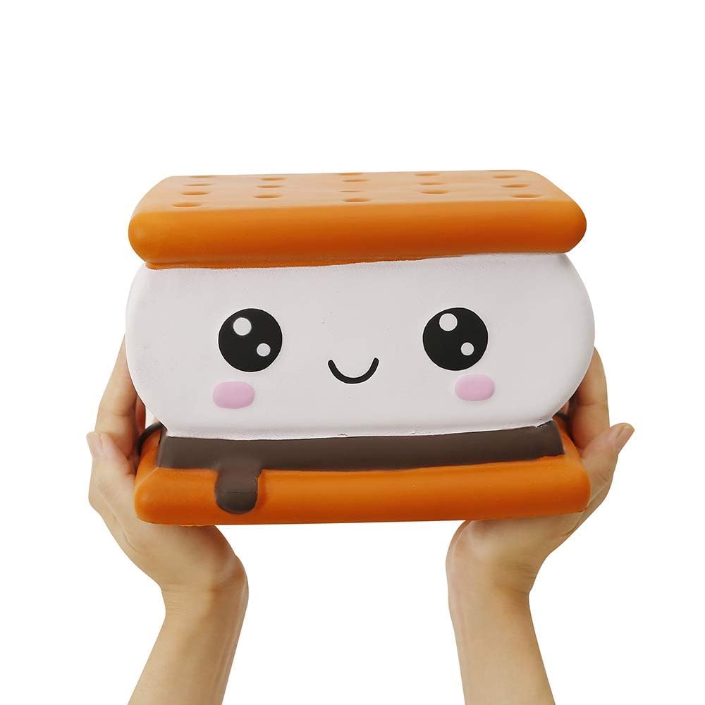 Anboor Jumbo Squishy Toy Smore Food-7.9' Big Squishies Kawaii Toy-Slow Rising Candy Food Scented Squeeze Toy Gift For Kids Adults