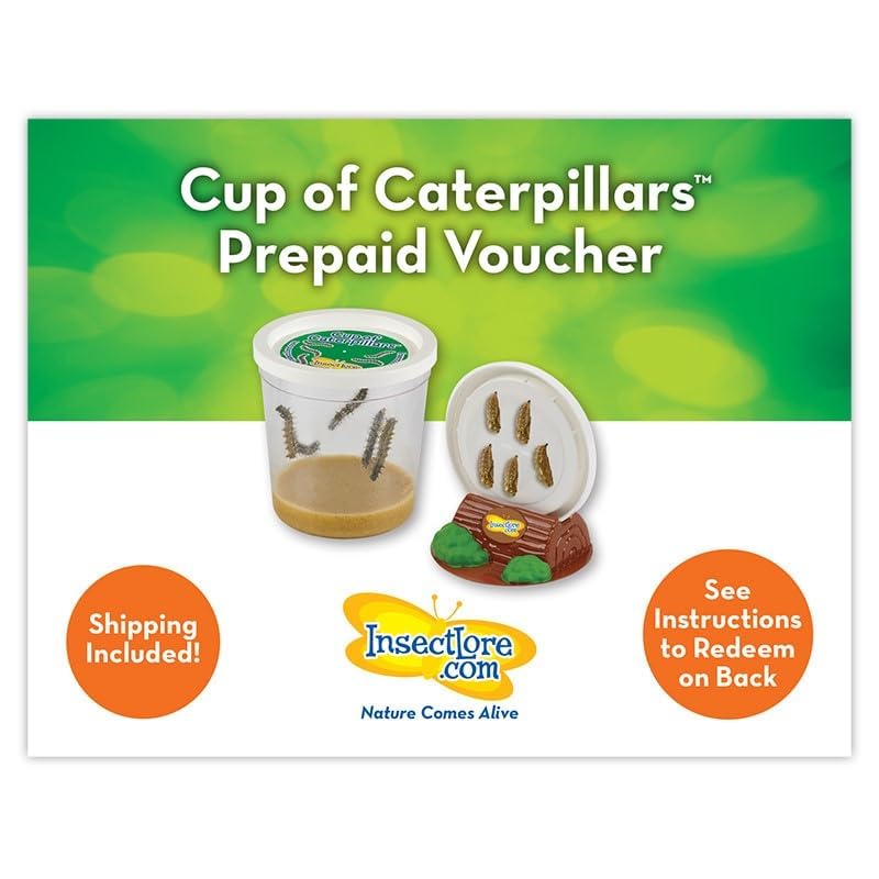Insect Lore Butterfly Garden With Prepaid Voucher To Redeem Live Caterpillars | Farm Style Ultra-Clear Dome Habitat | Give As Gi
