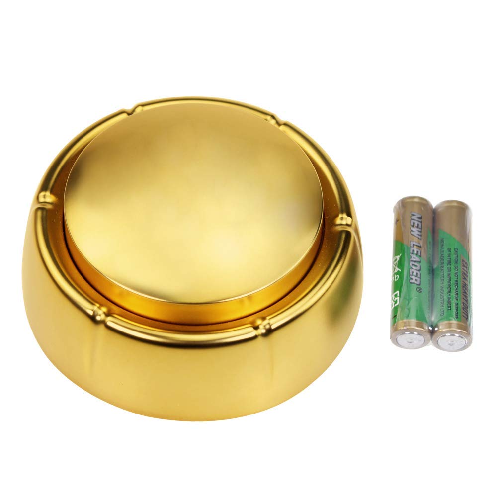 NESIGHTION Talking Buttons, Golden Voice Recorder Button, 30 Sec Sound Recording, Fun Office Gift, 3.5x3.5x1.58 IN