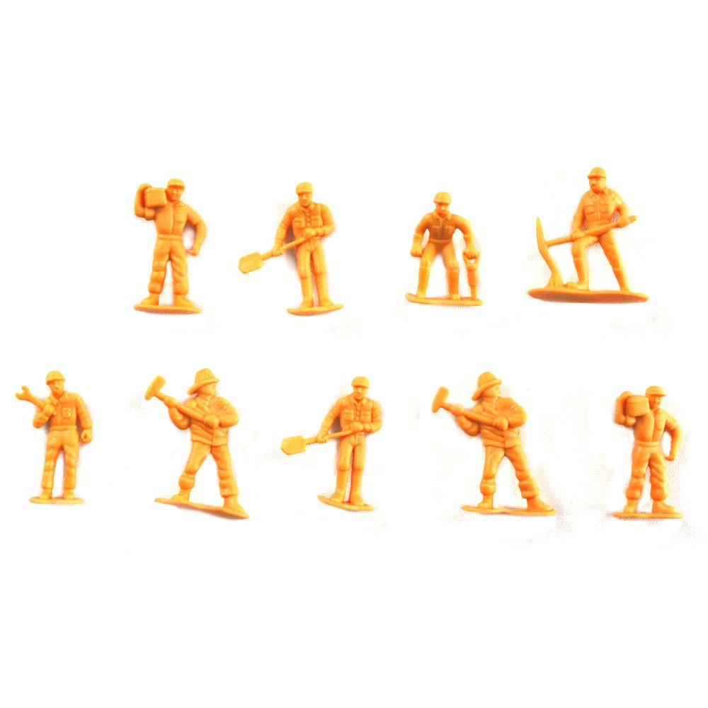 Metro Complete Construction Crew 43 Piece Mini Toy Diecast Vehicle Play Set, Comes With Street Play Mat, Variety Of Vehicles And Figures