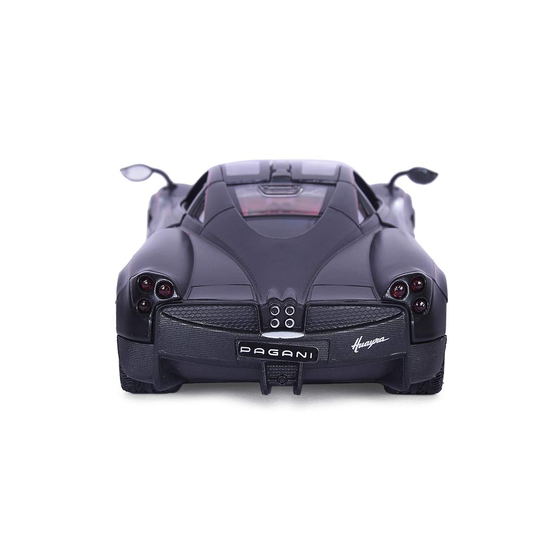 Motormax Pagani Huayra Matt Black With Red Interior 1/24 Diecast Model Car