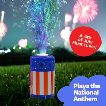 Move2Play Bubble Blower | Bubble Machine | Bubble Toy for Toddlers Boys and Girls | Indoor & Outdoor | Birthday Party | Summer Fun | Gift for Girls 1 2 3 4+ Years Old (4th of July)