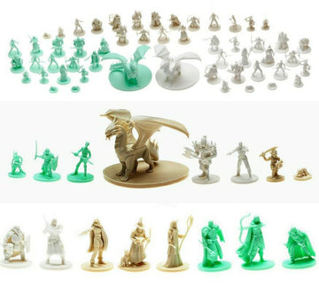House Of Bodian Mythical Heroes Mini Figure Set For Rpgs - 93 Pcs In 16 Designs - Heroes And Monsters - Suitable Size For Dnd