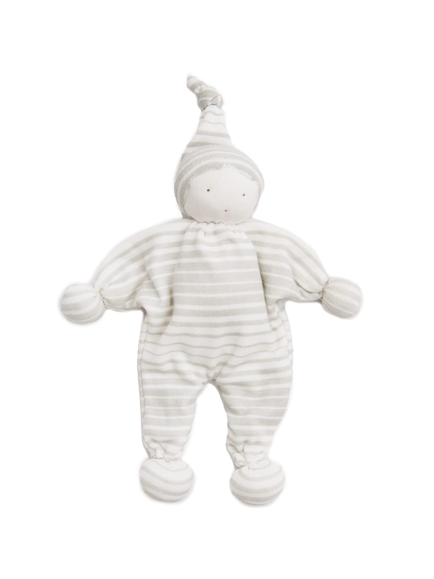 Under The Nile Organic Cotton Baby Buddy Lovey Grey Stripes Toy
