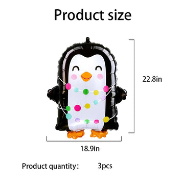 Hadckja Penguin Balloons Christmas Balloons Penguin Foil Balloons For Christmas-Themed Party Birthday Party Supplies Decorations