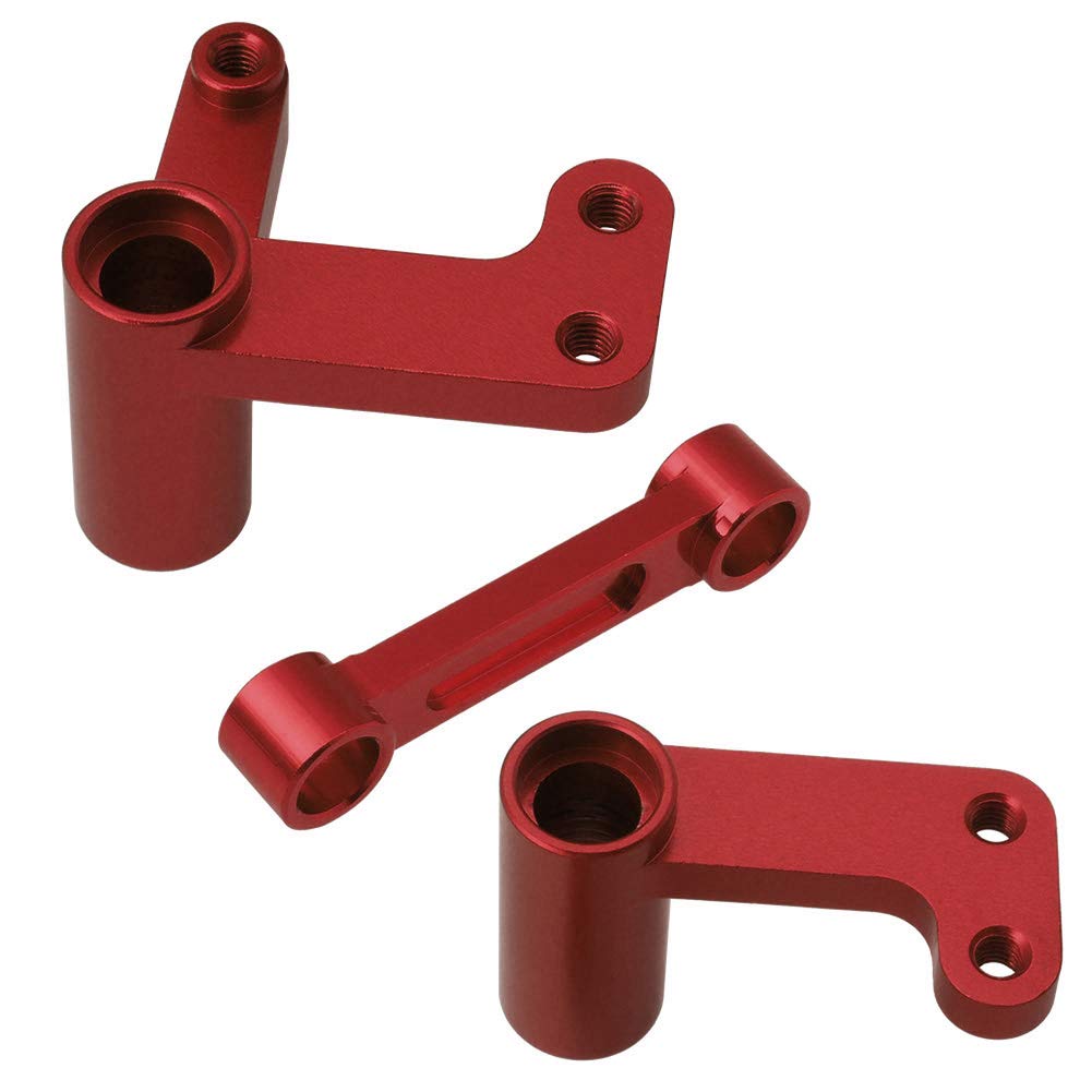 Hobbypark Aluminum Steering Bellcranks, Drag Link For 1/10 Traxxas Slash 2Wd / Rustler Vxl/Bandit, Replaces Part 3743 (Red)