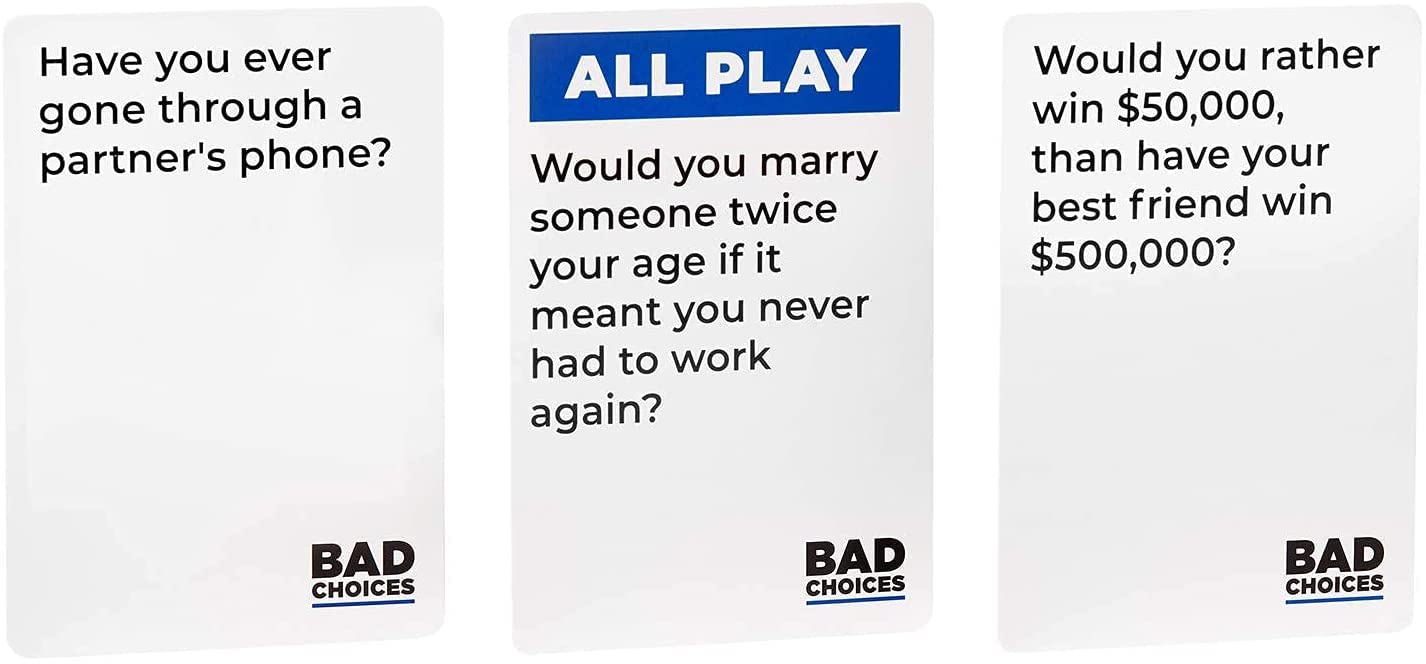 Bad Choices Party Game + After Dark Edition Set - Hilarious Adult Card Game For Friends, Fun Parties And Board Games Night With