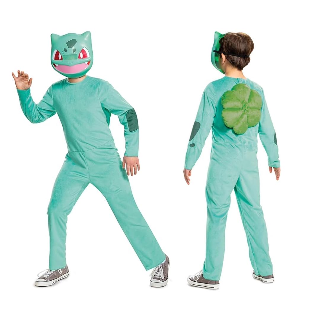 Disguise Pokemon Costume Bulbasaur For Kids, Children'S Classic Character Outfit, Child Size Small (4-6) Green (105459L)