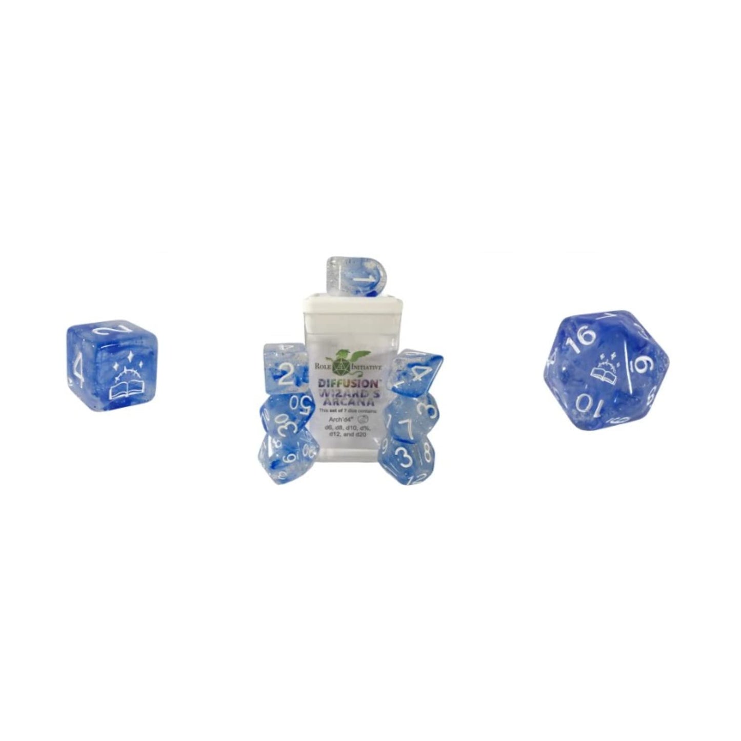 Role 4 Initiative Diffusion Poly Set - Wizard'S Arcana W/Class Symbols (7)