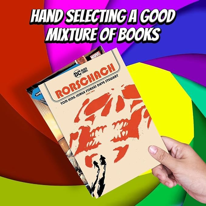 DNJ COMICS Marvel Comics & DC Comic Books Collection 25 Pack - Comic Book Gift Box for Kids, Teens and Adults - Great Mix of Uni