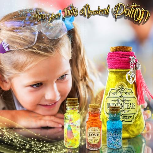 See You Always Magic Fairy Potion Kits For Kids - Diy 15 Larger Bottles Witches' Magical Color Changing Potions Art Craft Kit, F