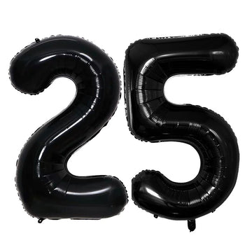 Goer Number 25 Balloons For 25Th Birthday Party Decorations,42 Inch Jumbo Foil Helium 52 Balloons For 52Nd Birthday Party Decoration (Black)