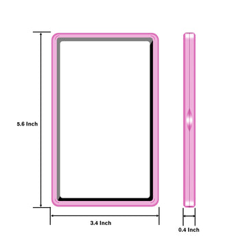 Magenetic Trading Card Slab Protector - enhanced Aluminum Graded Card Showcase Graded Slab Protector with UV-Resistant Tempered Glass Personalized Slab Bumper for Collectors Pink
