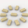 500 Piece Tan Bricks Bulk, Tan 2X4 Building Bricks Flat, Compatible With Lego Parts And Pieces: 2X4 Tan Bricks(Color: Tan)
