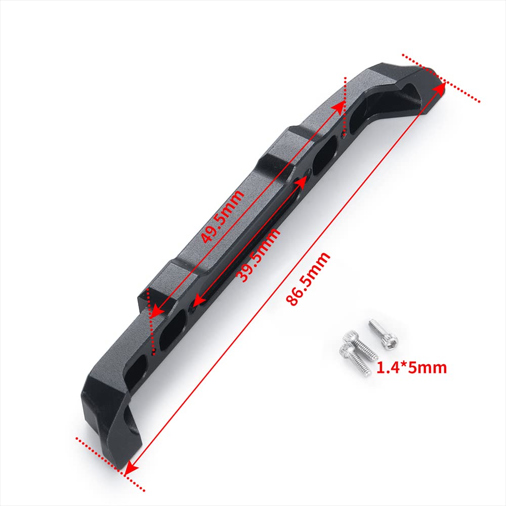 WEFEINO Metal Front & Rear Bumper with Lights for 1/24 Axial SCX24 AXI00006 Bronco RC Crawler Car (Front and Rear)