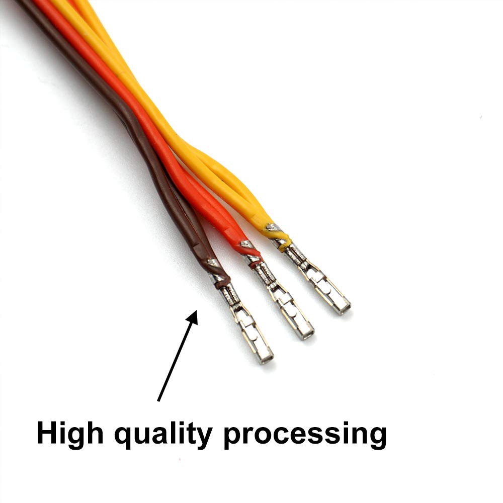 5 Pcs JR/Futaba Style Servo 1 to 2 Y Harness Leads Splitter Cable Male to Female Extension Lead Wire for RC Models Airplane 7cm