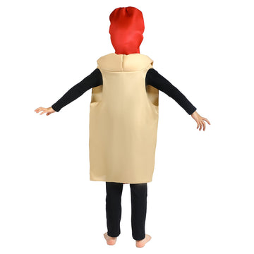 Rabtero Children Hot Dog Costume, Kids Halloween Costume Hotdog Dress Up, Christmas Carnival Hotdog Costume For Kids 6-8 Years