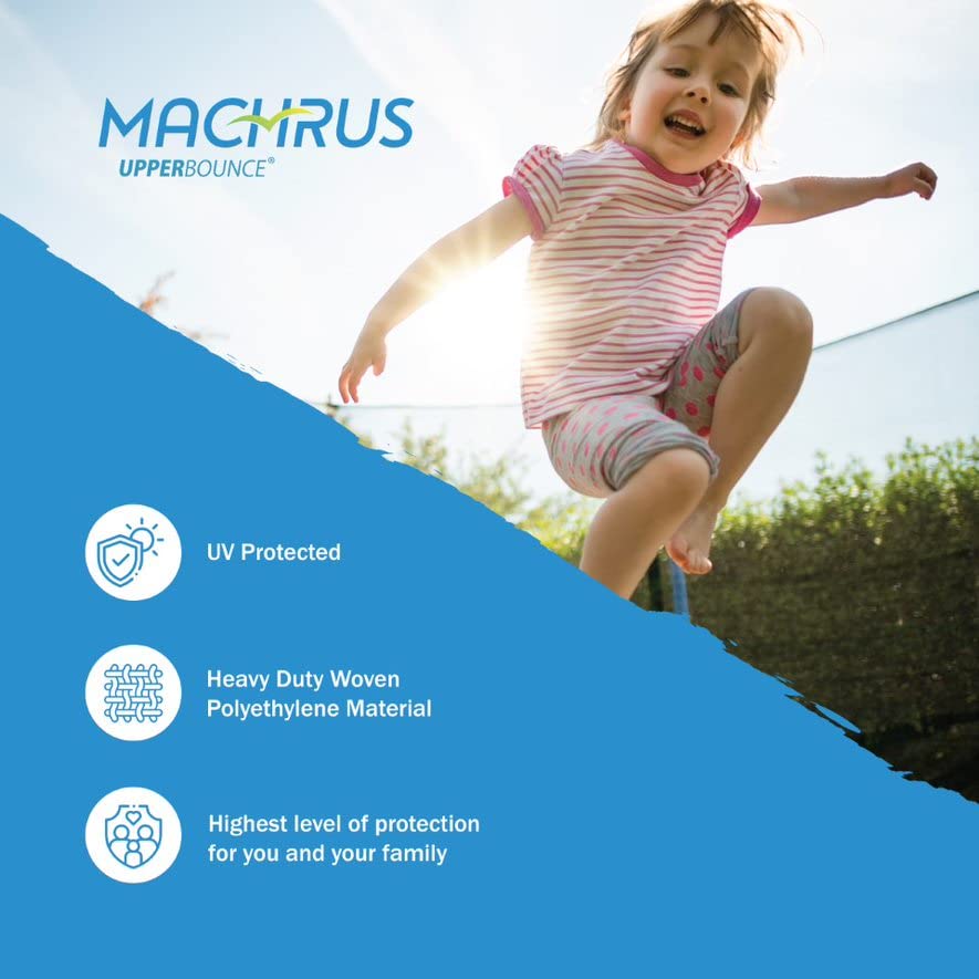 Upper Bounce Round Trampoline Safety Netround Trampolines Using Variant Straight Poles Breathable Weather Resistant Trampolines